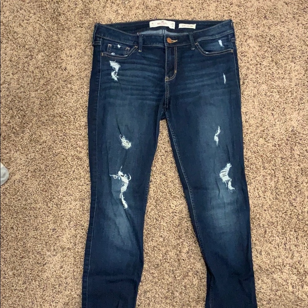 Destroyed super skinny dark wash  jeans